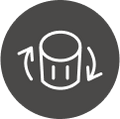 HEPA filter icon representing high-efficiency particulate air filtration used in Puraclenz purifiers to capture dust, pet dander, and smoke particles